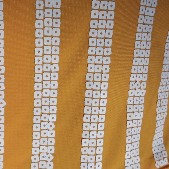 Bob Mackie Wearable Art Drape Jacket  Yellow w/Sequin Tank Top 2 Piece - Picture 8 of 8